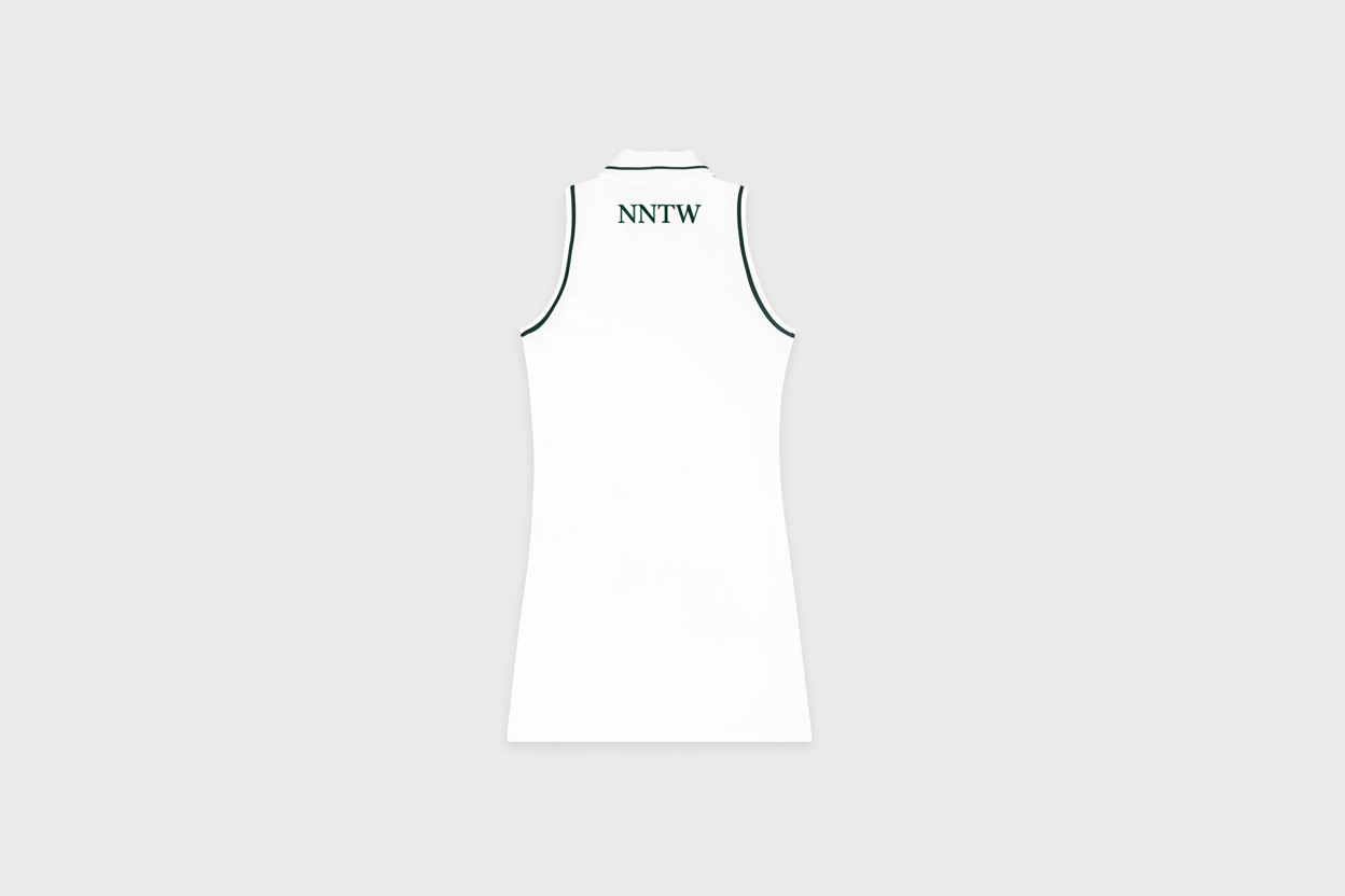 Monceau Polo Dress - White/Forest