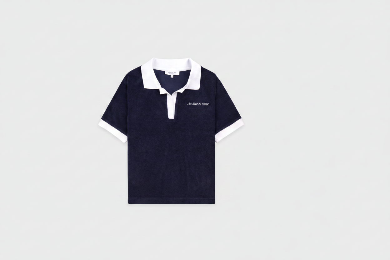 Rivage Terry Polo - Navy/White